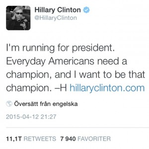 Hillary Clintons tweet.